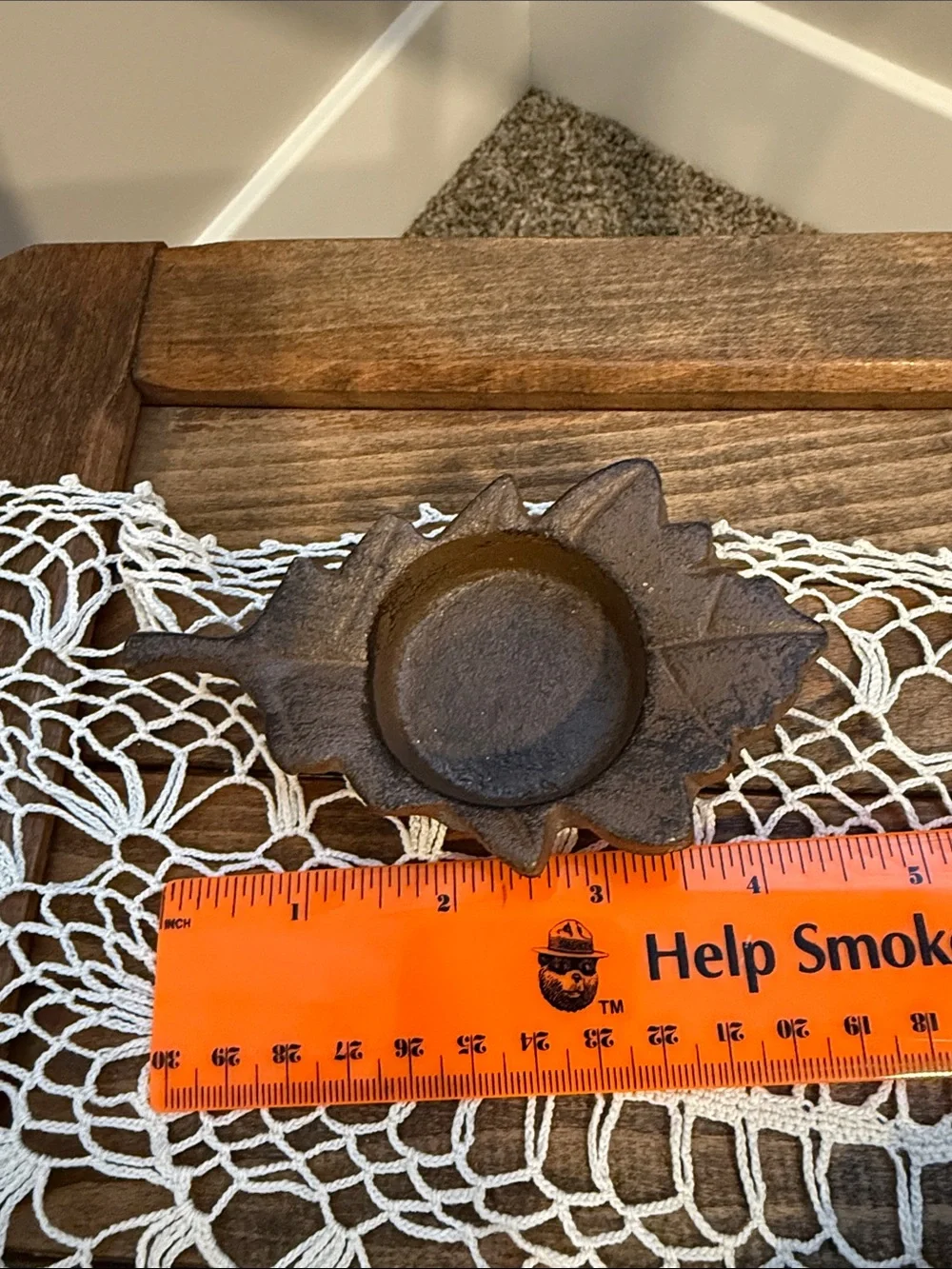 Vintage Rustic Metal Leaf Tealight Candle Holders Set of 2 Farmhouse Decor